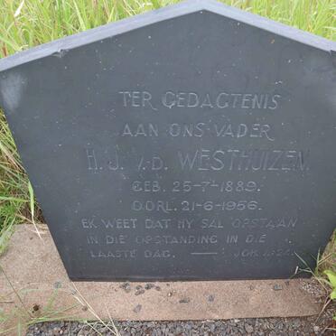 WESTHUIZEN H.J., van der 1889-1956