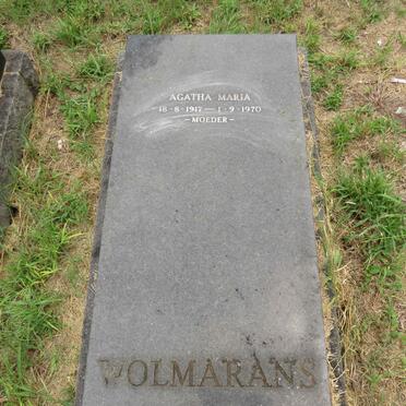 WOLMARANS Agatha Maria 1917-1970