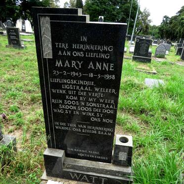 WATT Mary Anne 1943-1958