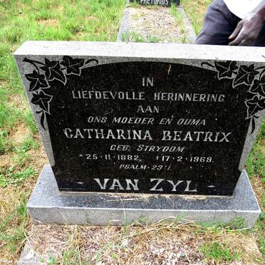 ZYL Catharina Beatrix, van nee STRYDOM 1882-1969