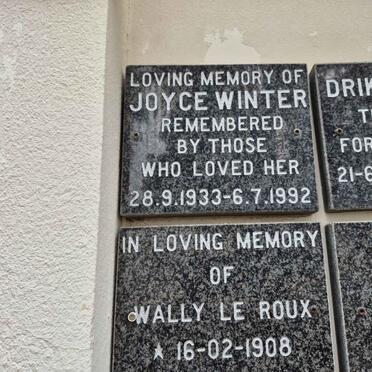 WINTER Joyce 1933-1992