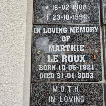 ROUX Marthie, le 1921-2003