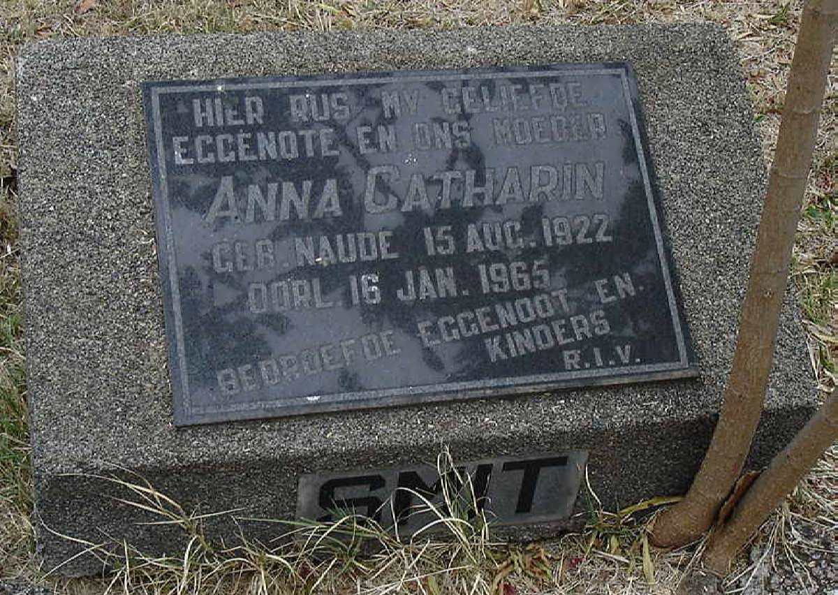 SMIT Anna Catharin nee NAUDE 1922-1965