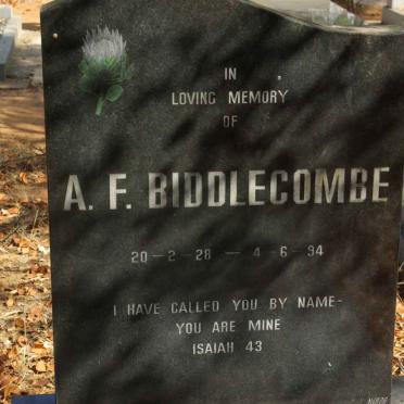 BIDDLECOMBE A.F. 1928-1994