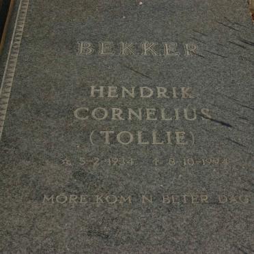 BEKKER Hendrik Cornelius 1934-1994