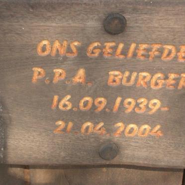 BURGER P.P.A. 1939-2004