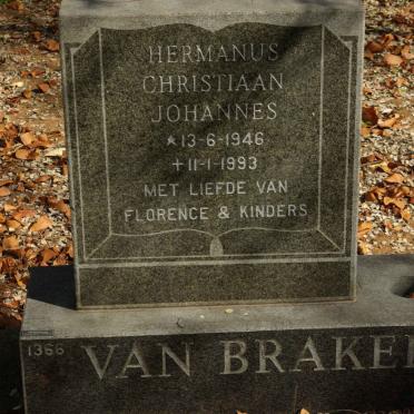 BRAKEL Hermanus Christiaan Johannes, van 1946-1993