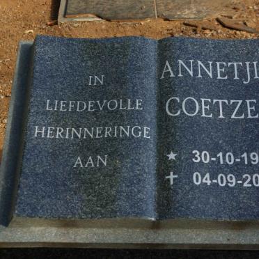 COETZEE Annetjie 1930-2020