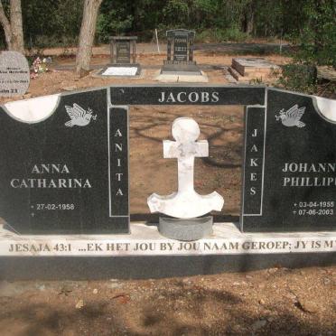 JACOBS Johannes Phillipus 1955-2003 &amp; Anna Catharina 1958-