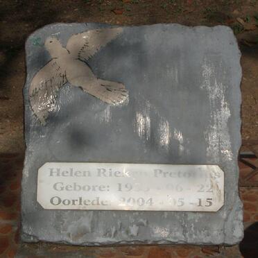 PRETORIUS Helen Riek? 19??-2004