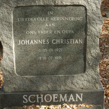 SCHOEMAN Johannes Cristian 1927-1991