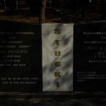 STUCKI Jan Hendrik 1945-1996 & Susan Margaret 1948-2021