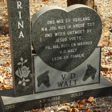 WALT Zeiler ?rina, v.d. 1958-1993