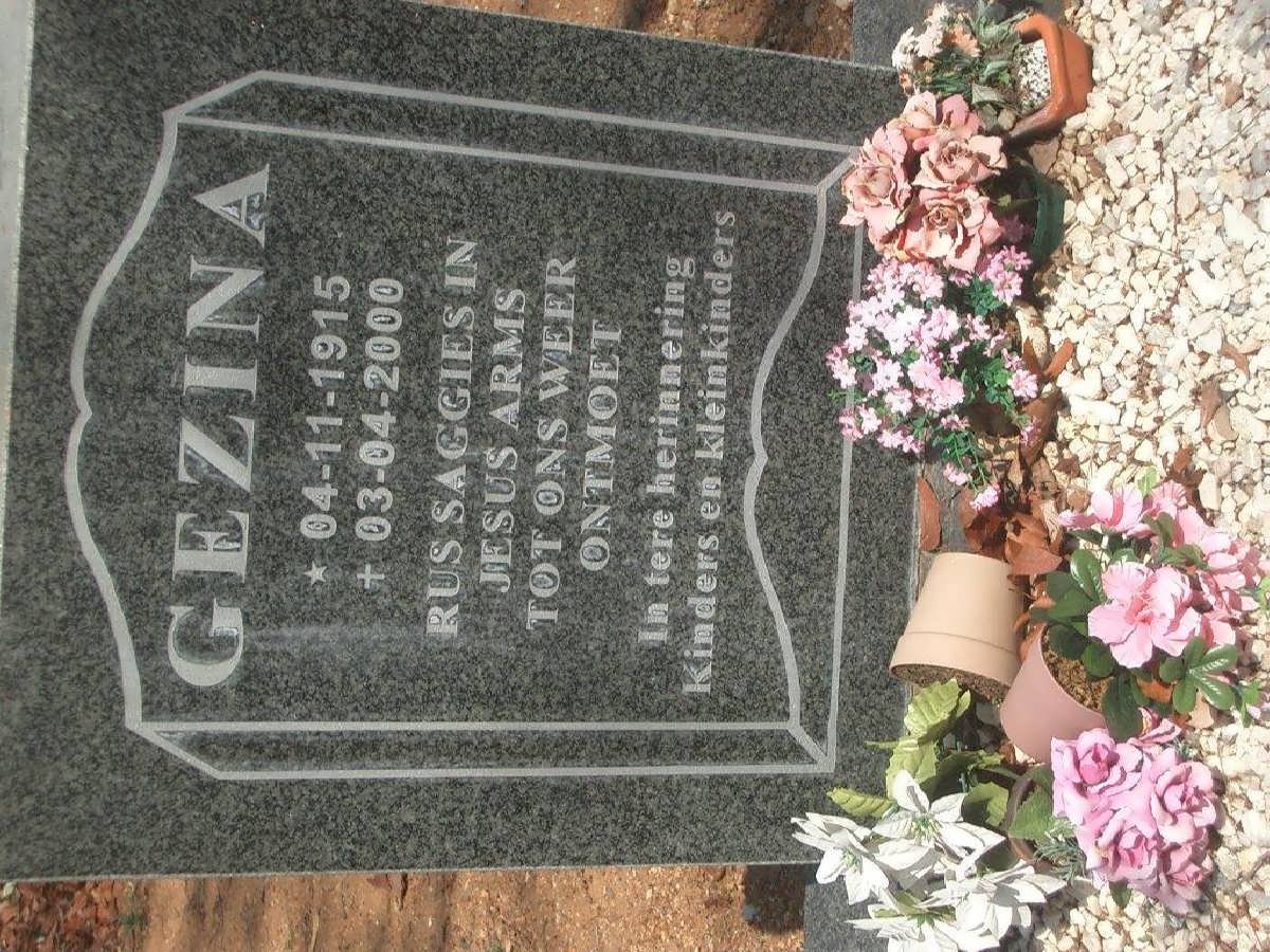 SWART Gezina 1915-2000