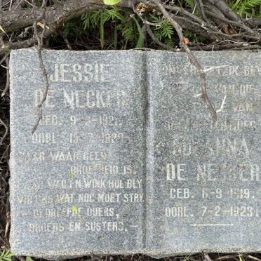 NECKER Jessie, de 192?-192? :: DE NECKER Johanna 1919-1923