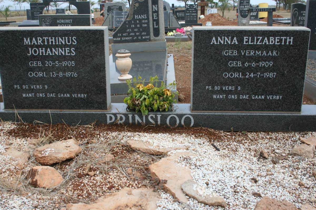 PRINSLOO Marthinus Johannes 1905-1976 & Anna Elizabeth VERMAAK 1909-1987