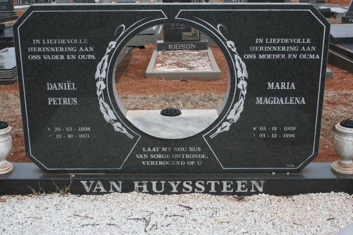 HUYSSTEEN Daniel Petrus, van 1908-1971 & Maria Magdalena 1909-1996