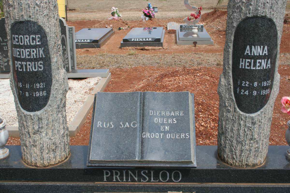 PRINSLOO George Diederik Petrus 1921-1986 & Anna Helena 1925-1995