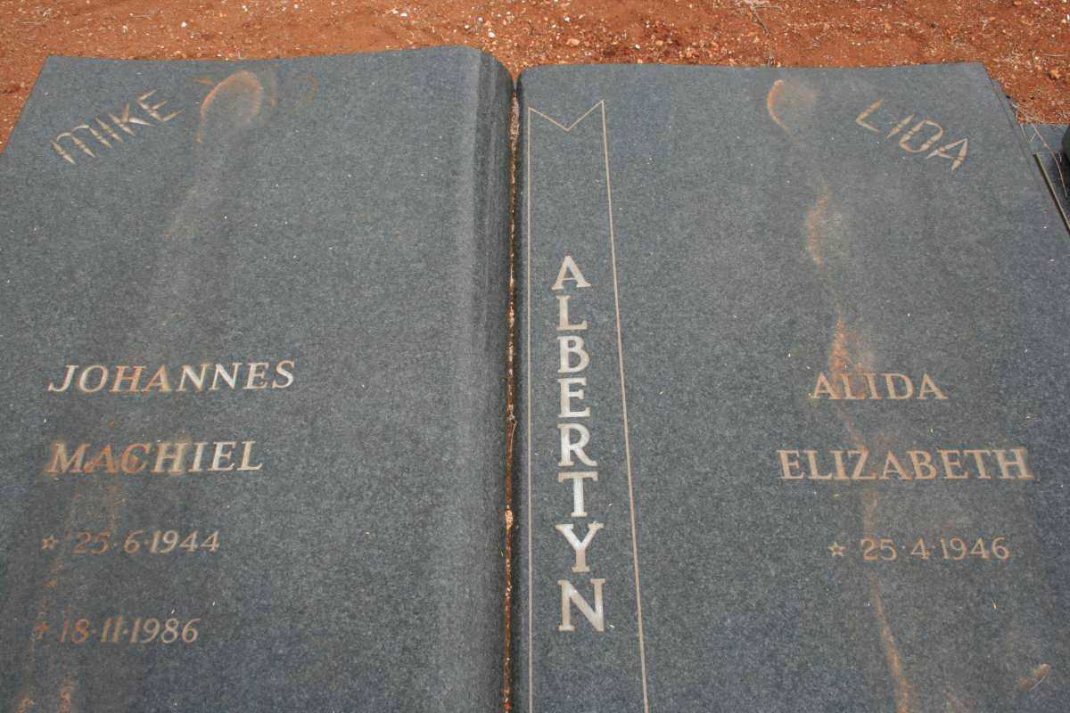 ALBERTYN Johannes Machiel 1944-1986 & Alida Elizabeth 1946-
