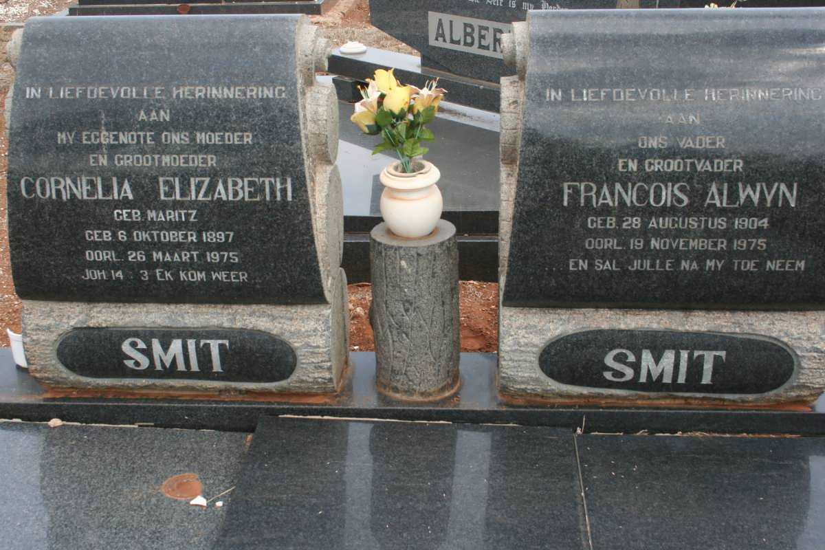 SMIT Francois Alwyn 1904-1975 & Cornelia Elizabeth MARITZ 1897-1995