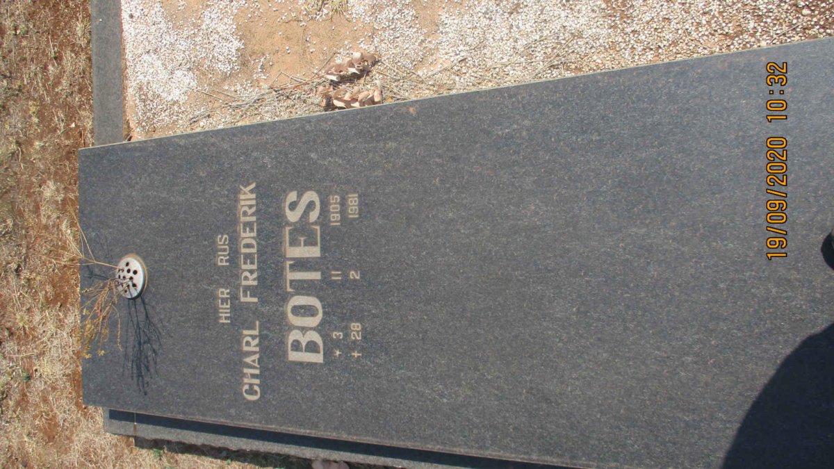 BOTES Charl Frederik 1905-1981 & Johanna Jacoba NEETHLING 1906-1973