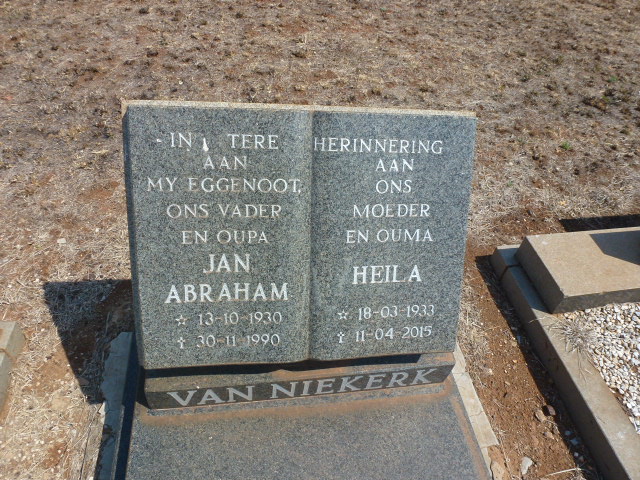 NIEKERK Jan Abraham, van 1930-1990 & Heila 1933-2015