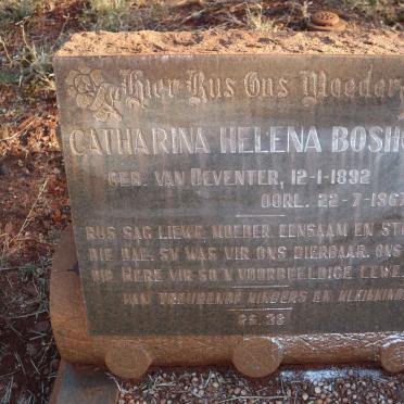 BOSHOFF Catharina Helena nee VAN DEVENTER 1892-1967