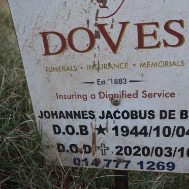 BEER Johannes Jacobus, de 1944-2020