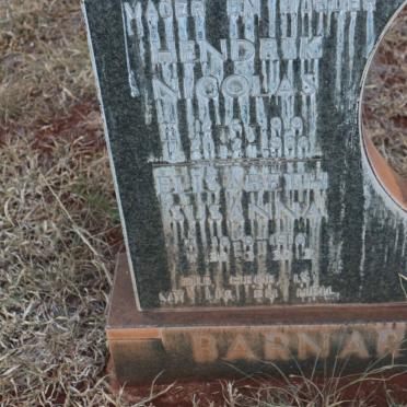 BARNARD Hendrik Nicolas 1919-1988 &amp; Elisabeth Susanna 1918-2012