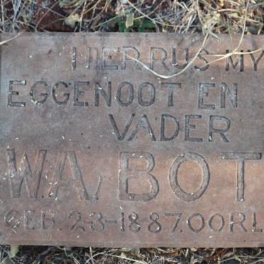 BOTHA W.A. 1887-1976