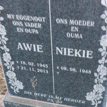 BRINK Awie 1945-2013 &amp; Niekie 1948-
