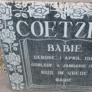COETZEE Babie 1961-1991