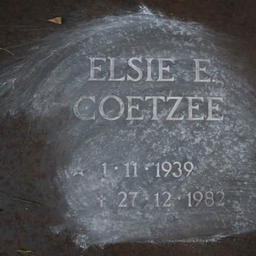 COETZEE Elsie E. 1939-1982