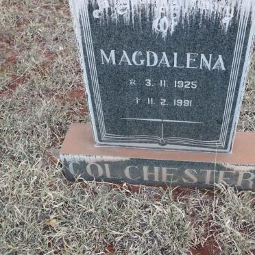 COLCHESTER Magdalena 1925-1991