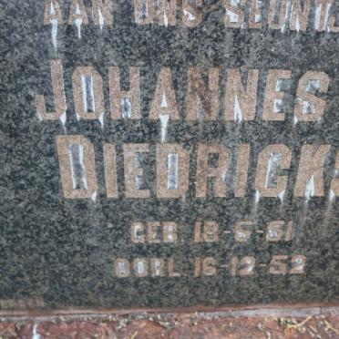 DIEDRICKS Johannes H. 1951-1952