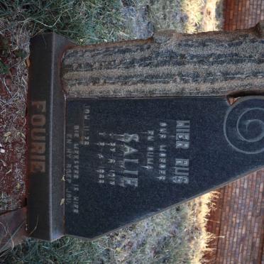 FOURIE Salie 1917-1986