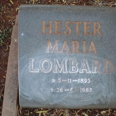 LOMBARD Hester Maria 1895-1982