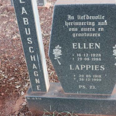 LABUSCHAGNE Lappies 1918-1999 &amp; Ellen 1928-1986