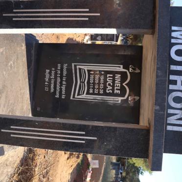 MOTHONI Nnele Lucas 1940-2020