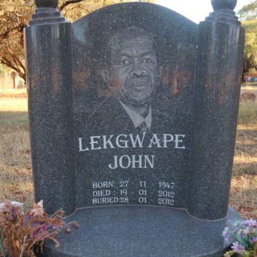 MPSHANE Lekgwape John 1947-2012