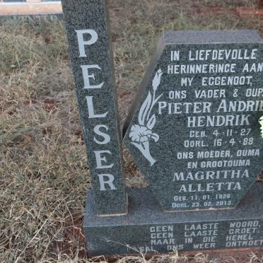 PELSER Pieter Andries Hendrik 1927-1988 &amp; Magritha Alletta 1926-2013