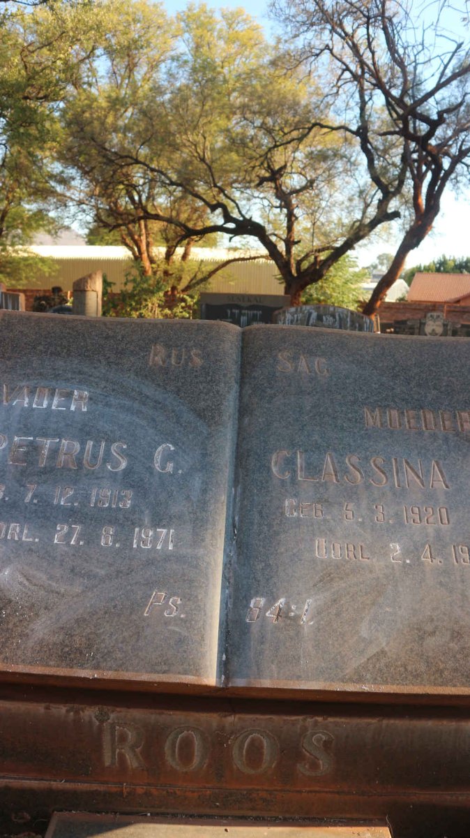 ROOS Petrus G. 1913-1971 & Classina S. 1920-1995