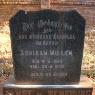 RENSBURG Adriaan Willem, Janse v. 1953-1965