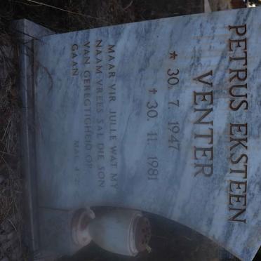 VENTER Petrus Eksteen 1947-1981