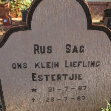 VUUREN Estertjie, Jansen van 1967-1967