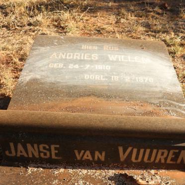 VUUREN Andries Willem, Janse van 1910-1970