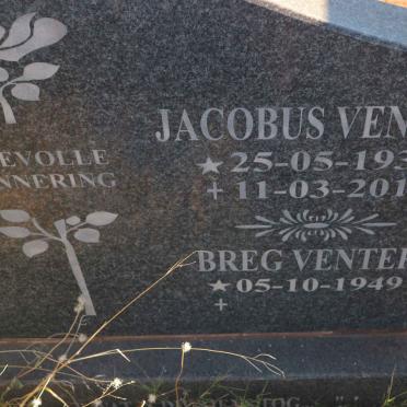 VENTER Jacobus 1939-2015 &amp; Breg 1949-