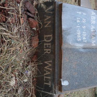 WALT Gerbrand Abraham, van der 1947-1985