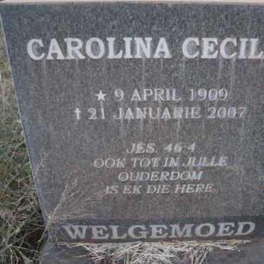 WELGEMOED Carolina Cecilia 1909-2007