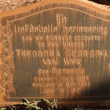WYK Theodora Georgina, van nee PISTORIUS 1907-1965